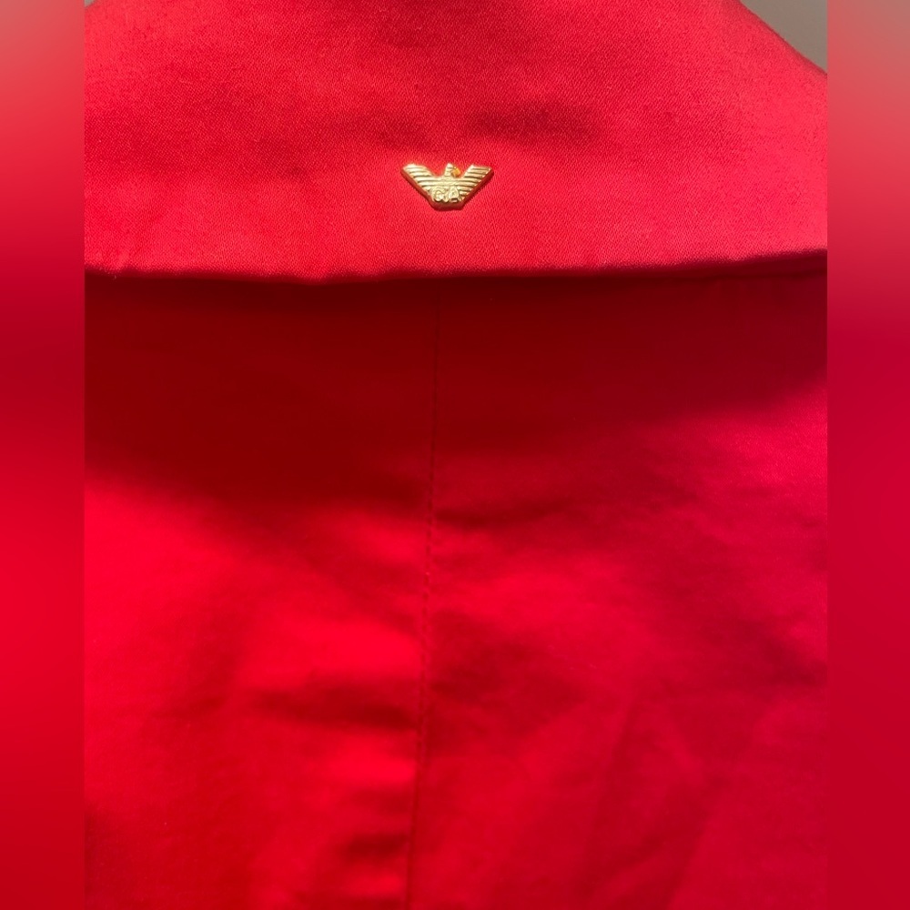 Armani Jeans Red Single-Button Blazer - Picture 5 of 9